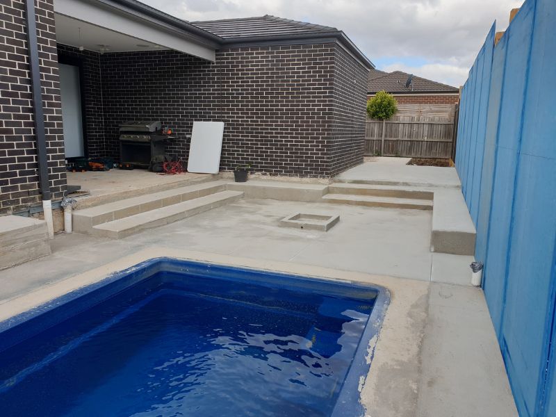 concreted pool surrounds in Western Suburbs of Melbourne