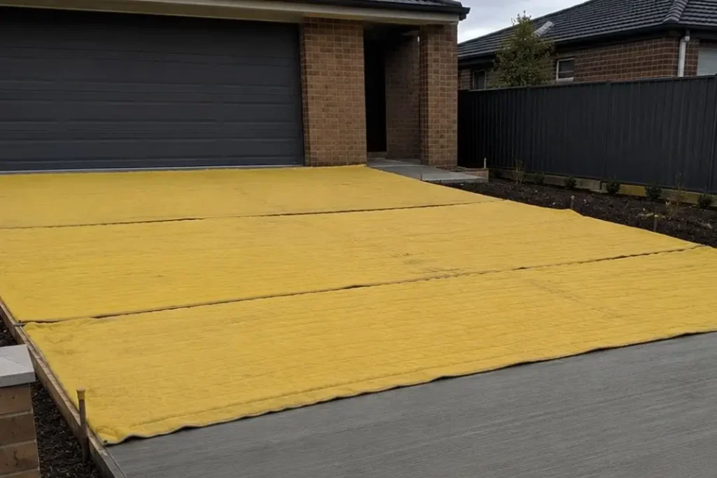 curing a concrete driveway